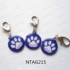 Fluorescent NFC PET ID Collar Tag Glow In The Dark NTAG213/NTAG215